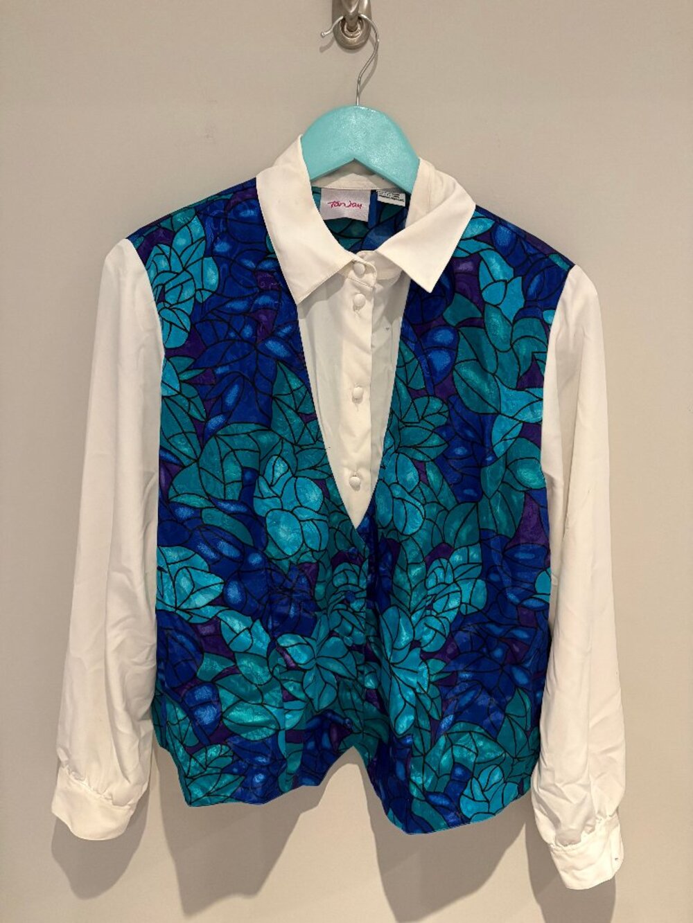 80s Abstract Blouse